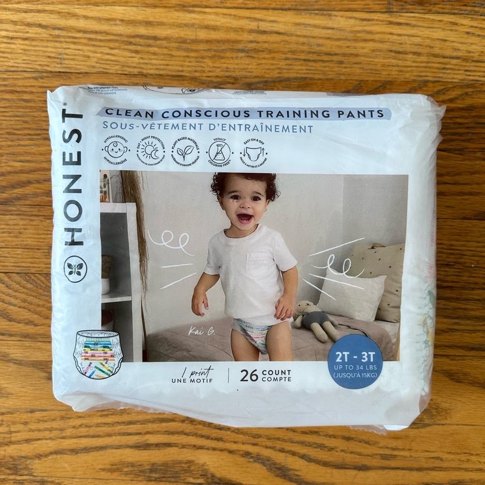 Honest Company Training Pant 2T/3T Let’s Color (26 Pack)